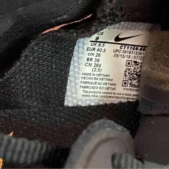 Nike Air Zoom Black & Gray Women’s Running Shoes Sneakers - Picture 4 of 7